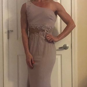 NWT Maniju Blush One Shoulder Dress